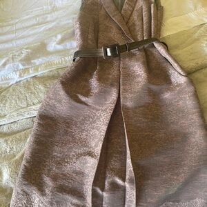 Tahari Textured Pink and Gray Dress